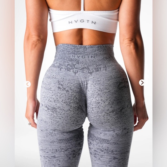 NWOT NVGTN Grey Digital Seamless Legging Sz S High Waist Flattering Sold Out - Picture 1 of 7